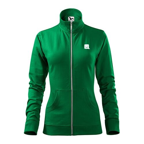 Mäkká dámska mikina Mobilonline 2XL, trávová zelená