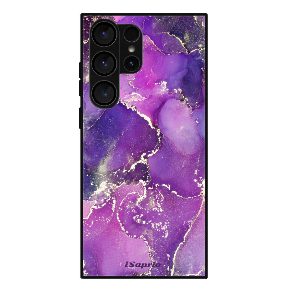 Lesklé puzdro Exclusive iSaprio - Purple Marble 10 - Samsung Galaxy S23 Ultra