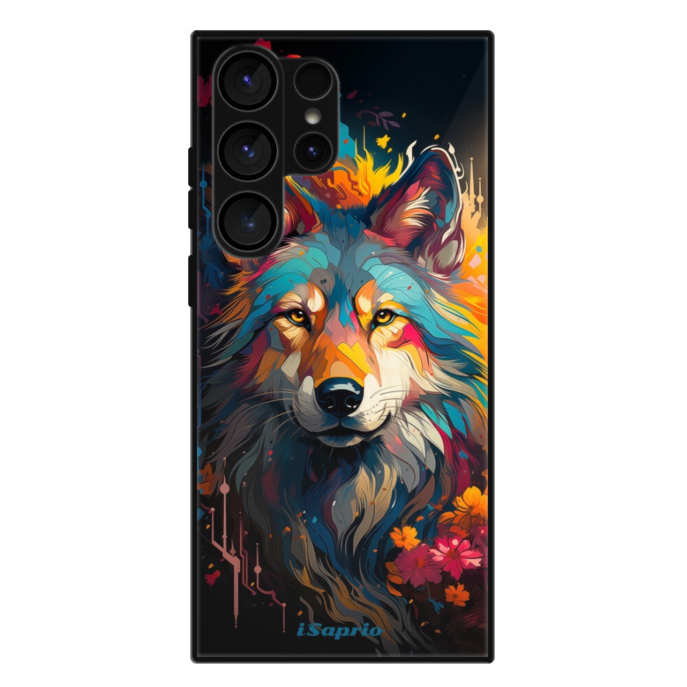Lesklé puzdro Exclusive iSaprio - Mysterious Wolf - Samsung Galaxy S23 Ultra