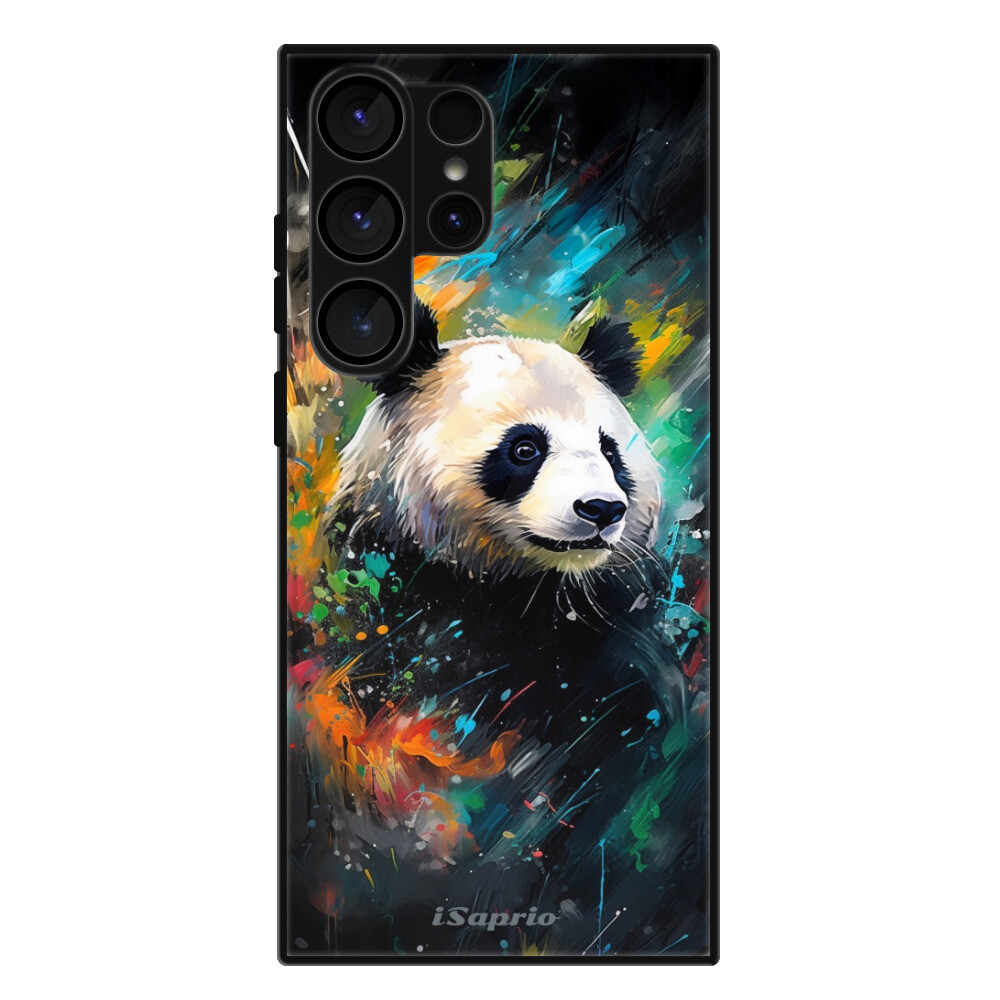 Lesklé puzdro Exclusive iSaprio - Abstract Panda - Samsung Galaxy S23 Ultra