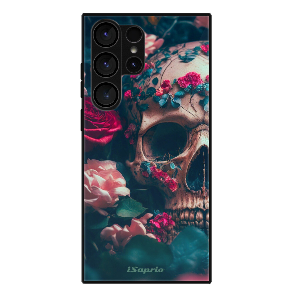 Lesklé puzdro Exclusive iSaprio - Skull in Roses - Samsung Galaxy S23 Ultra