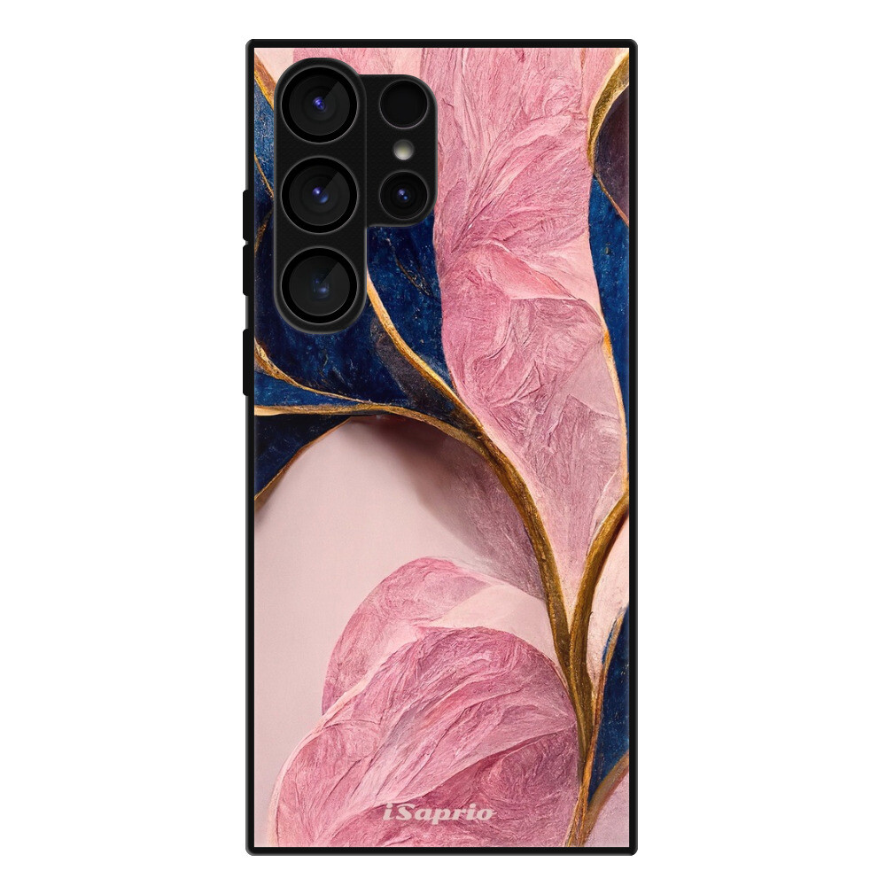 Lesklé puzdro Exclusive iSaprio - Pink Blue Leaves - Samsung Galaxy S23 Ultra