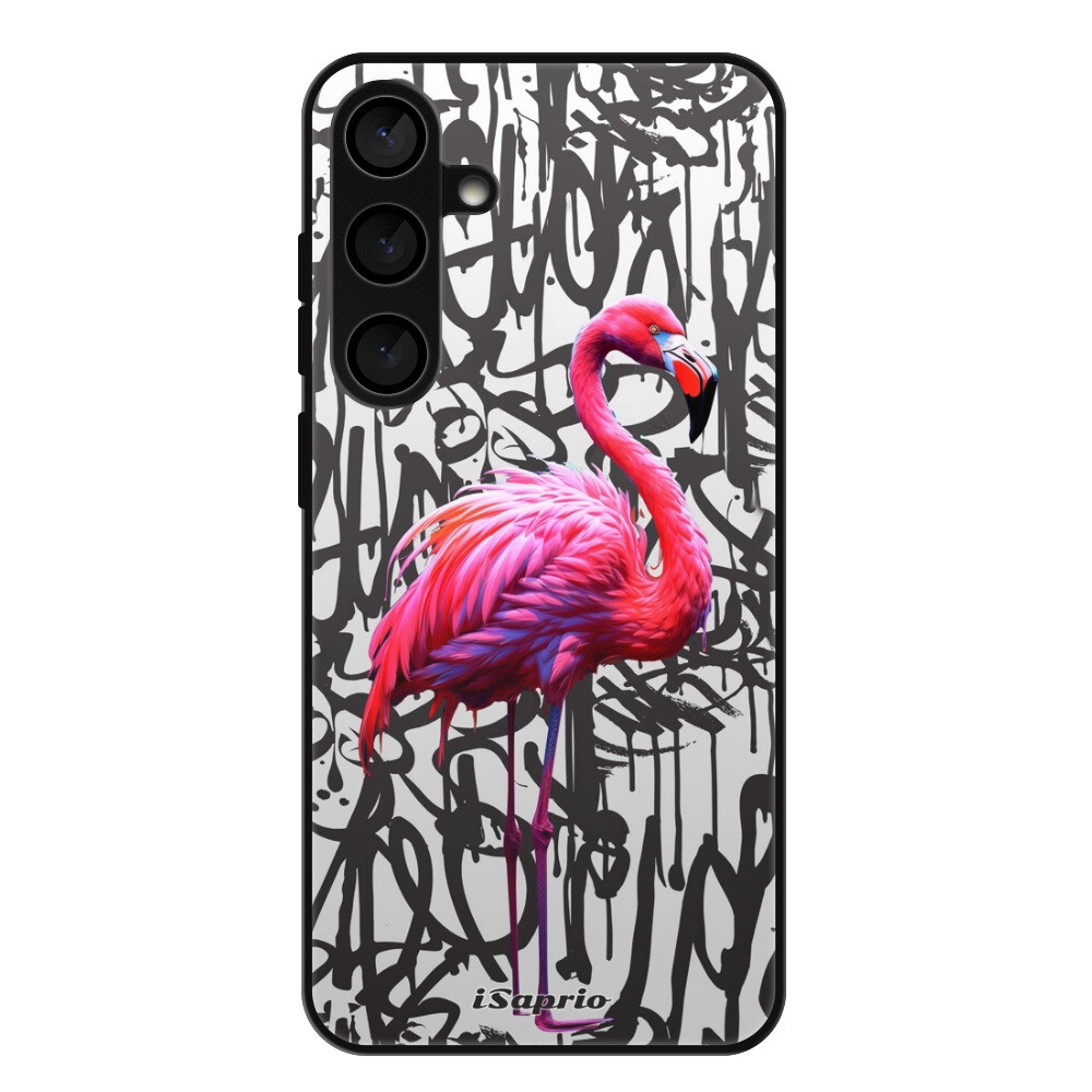 Lesklé puzdro Exclusive iSaprio - Flamingo Graffiti - Samsung Galaxy S24+