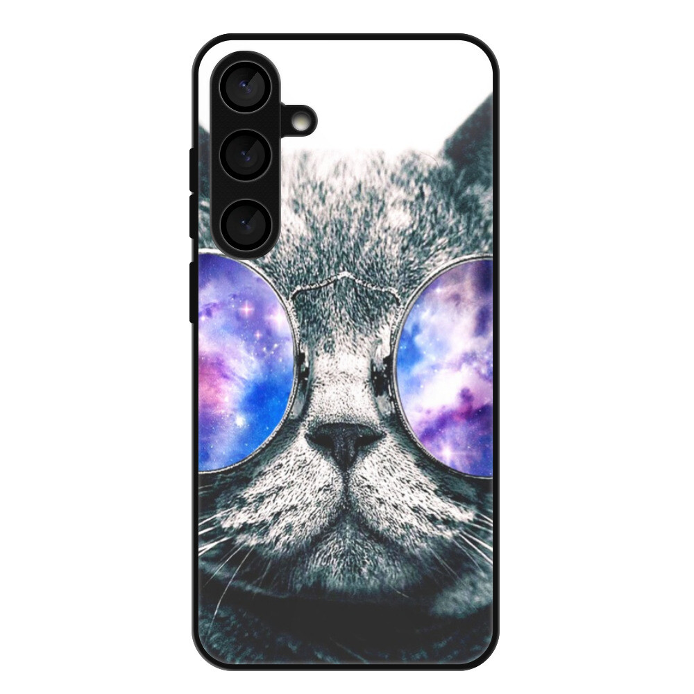 Lesklé puzdro Exclusive iSaprio - Galaxy Cat - Samsung Galaxy S24+