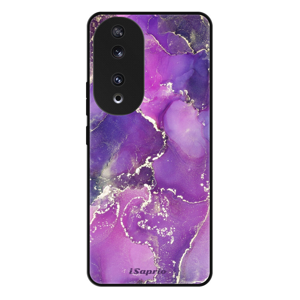 Lesklé puzdro Exclusive iSaprio - Purple Marble 10 - Honor 90 5G