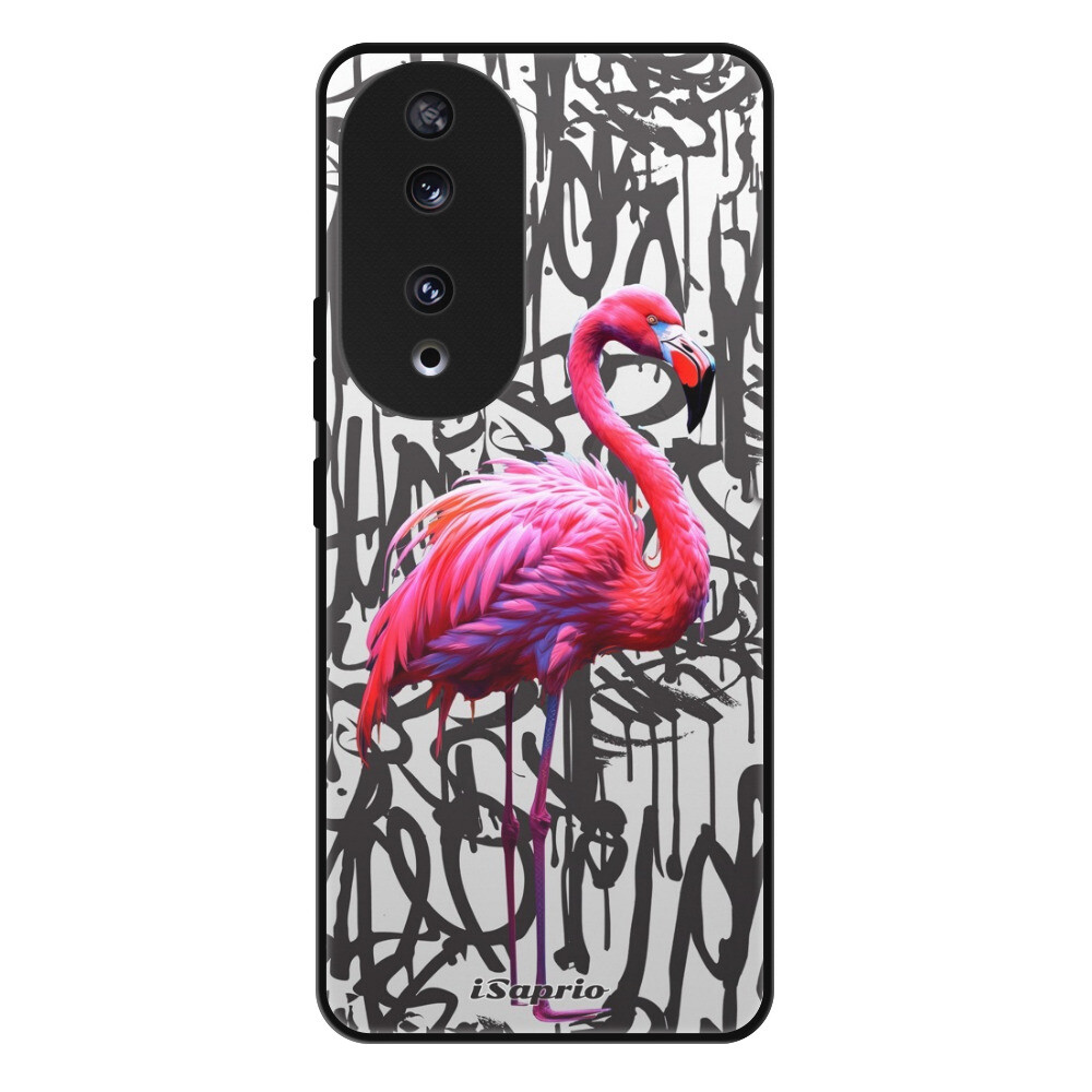 Lesklé puzdro Exclusive iSaprio - Flamingo Graffiti - Honor 90 5G