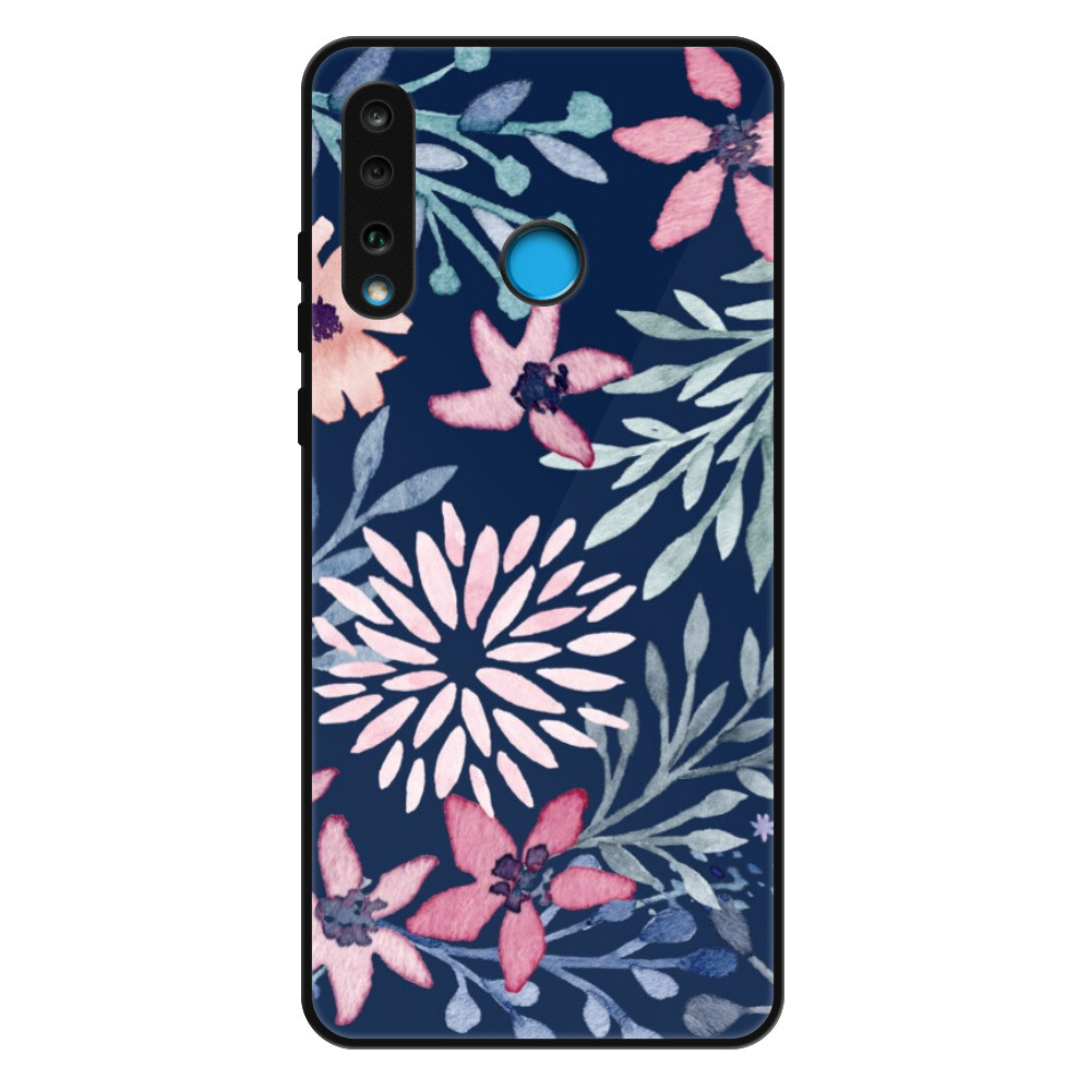 Lesklé puzdro Exclusive iSaprio - Leaves on Blue - Huawei P30 Lite