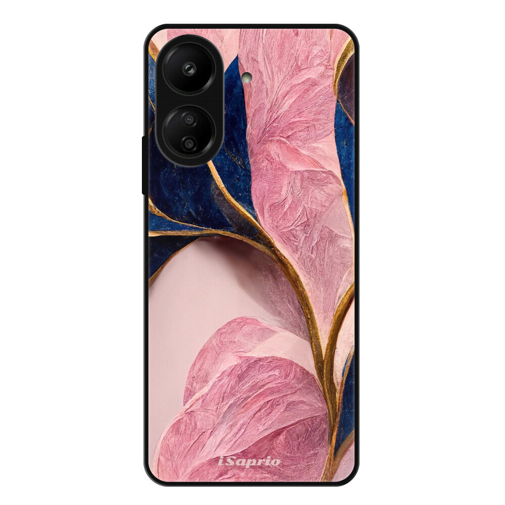 Lesklé puzdro Exclusive iSaprio - Pink Blue Leaves - Xiaomi Redmi 13C