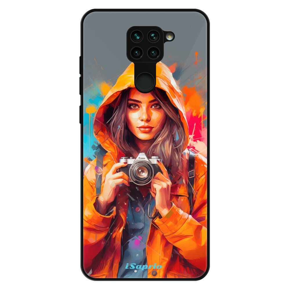 Lesklé puzdro Exclusive iSaprio - Girl with Camera - Xiaomi Redmi Note 9