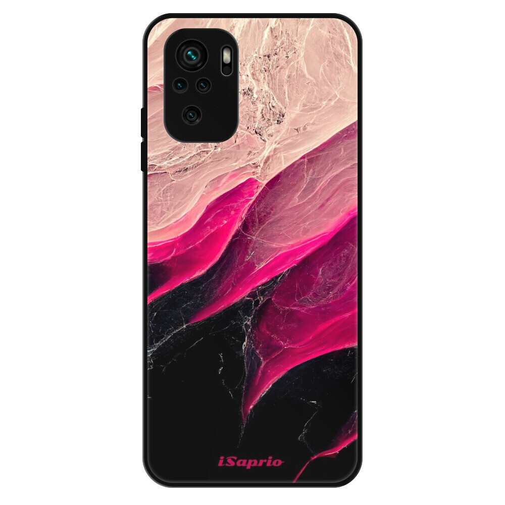 Lesklé puzdro Exclusive iSaprio - Black and Pink - Xiaomi Redmi Note 10 / Note 10S