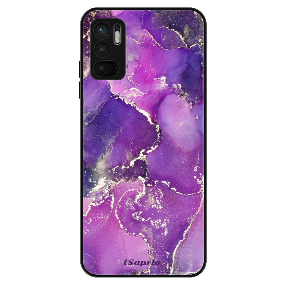 Lesklé puzdro Exclusive iSaprio - Purple Marble 10 - Xiaomi Redmi Note 10 5G