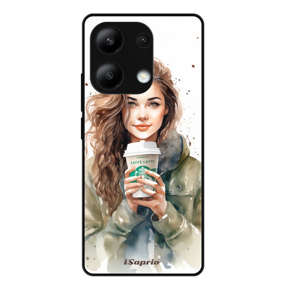 Lesklé puzdro Exclusive iSaprio - Girl With Latte - Xiaomi Redmi Note 13
