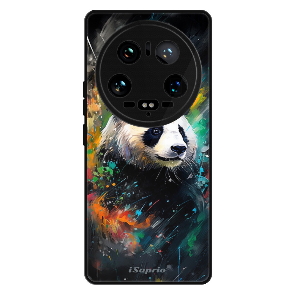Lesklé puzdro Exclusive iSaprio - Abstract Panda - Xiaomi 14 Ultra