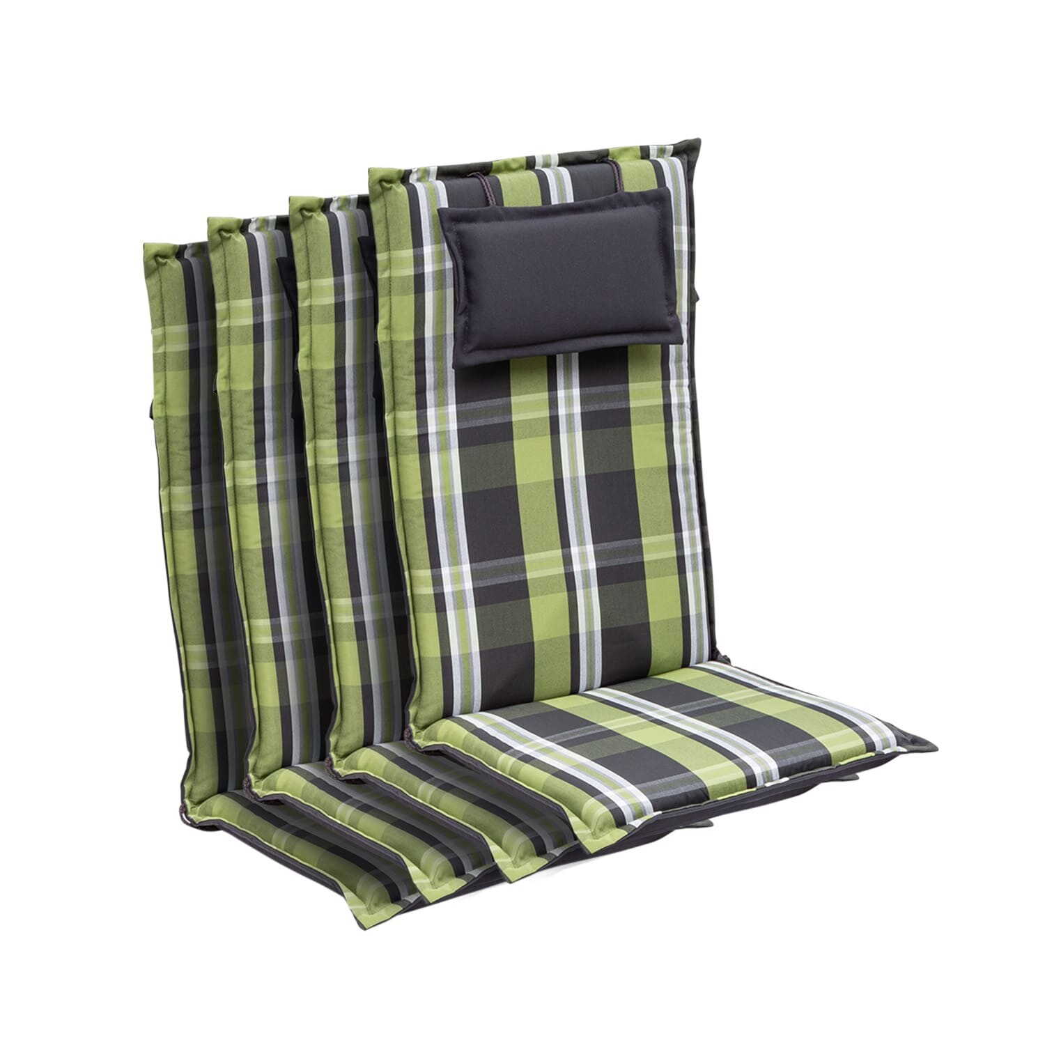 Blumfeldt Donau, poduška, čalúnenie na stoličku, vysoké operadlo, záhradná stolička, polyester, 50 x 120 x 6 cm, 4 x poduška