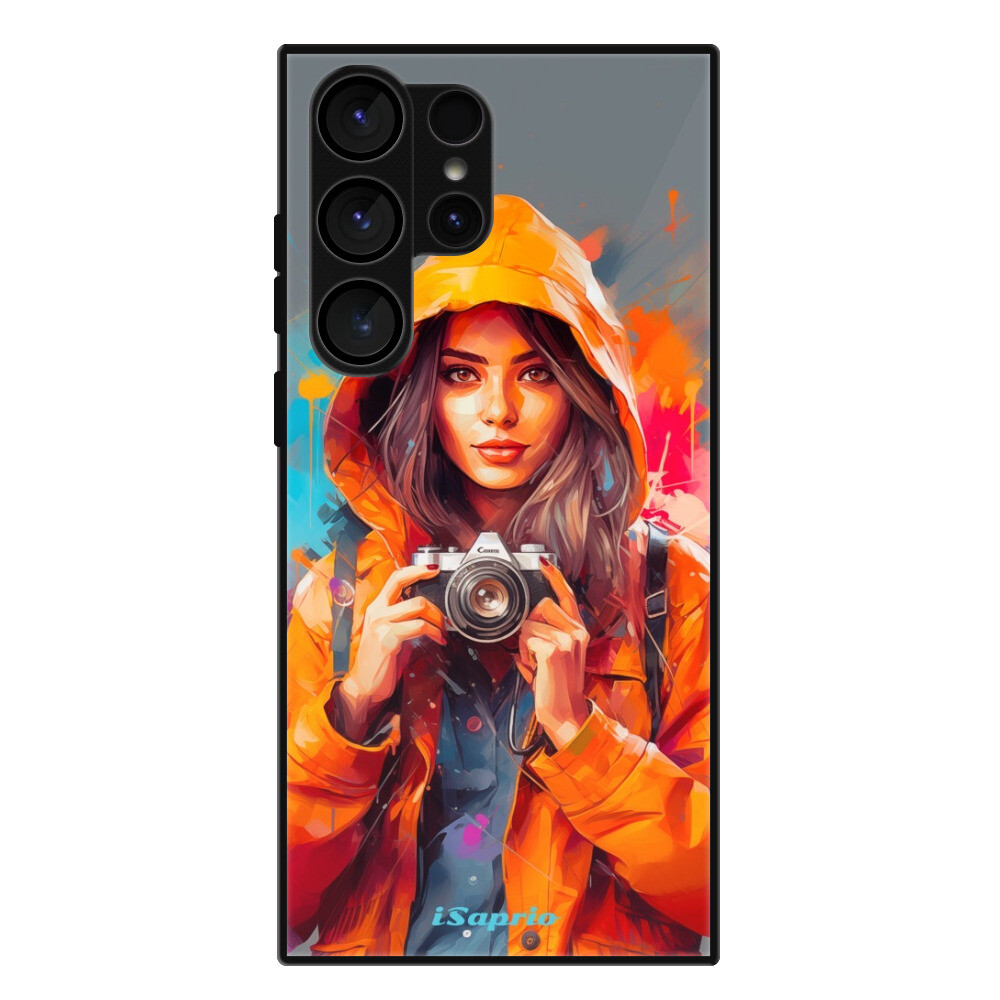 Lesklé puzdro Exclusive iSaprio - Girl with Camera - Samsung Galaxy S23 Ultra