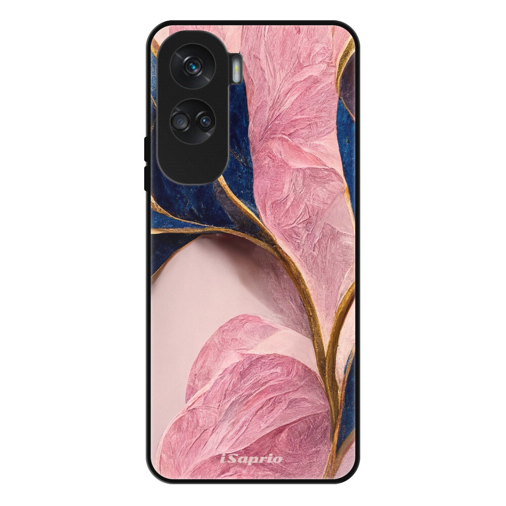 Lesklé puzdro Exclusive iSaprio - Pink Blue Leaves - Honor 90 Lite 5G
