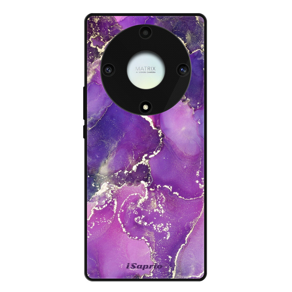 Lesklé puzdro Exclusive iSaprio - Purple Marble 10 - Honor Magic5 Lite 5G