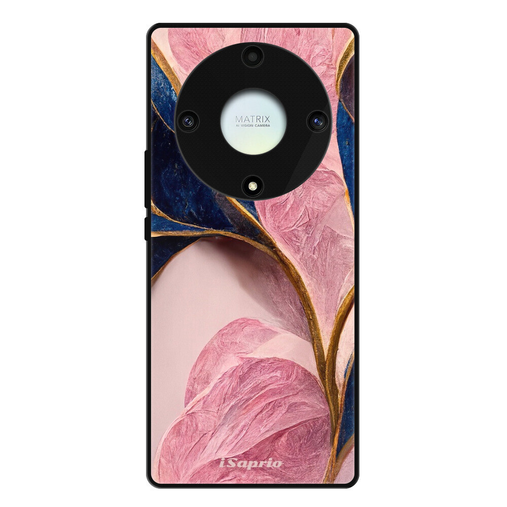 Lesklé puzdro Exclusive iSaprio - Pink Blue Leaves - Honor Magic5 Lite 5G