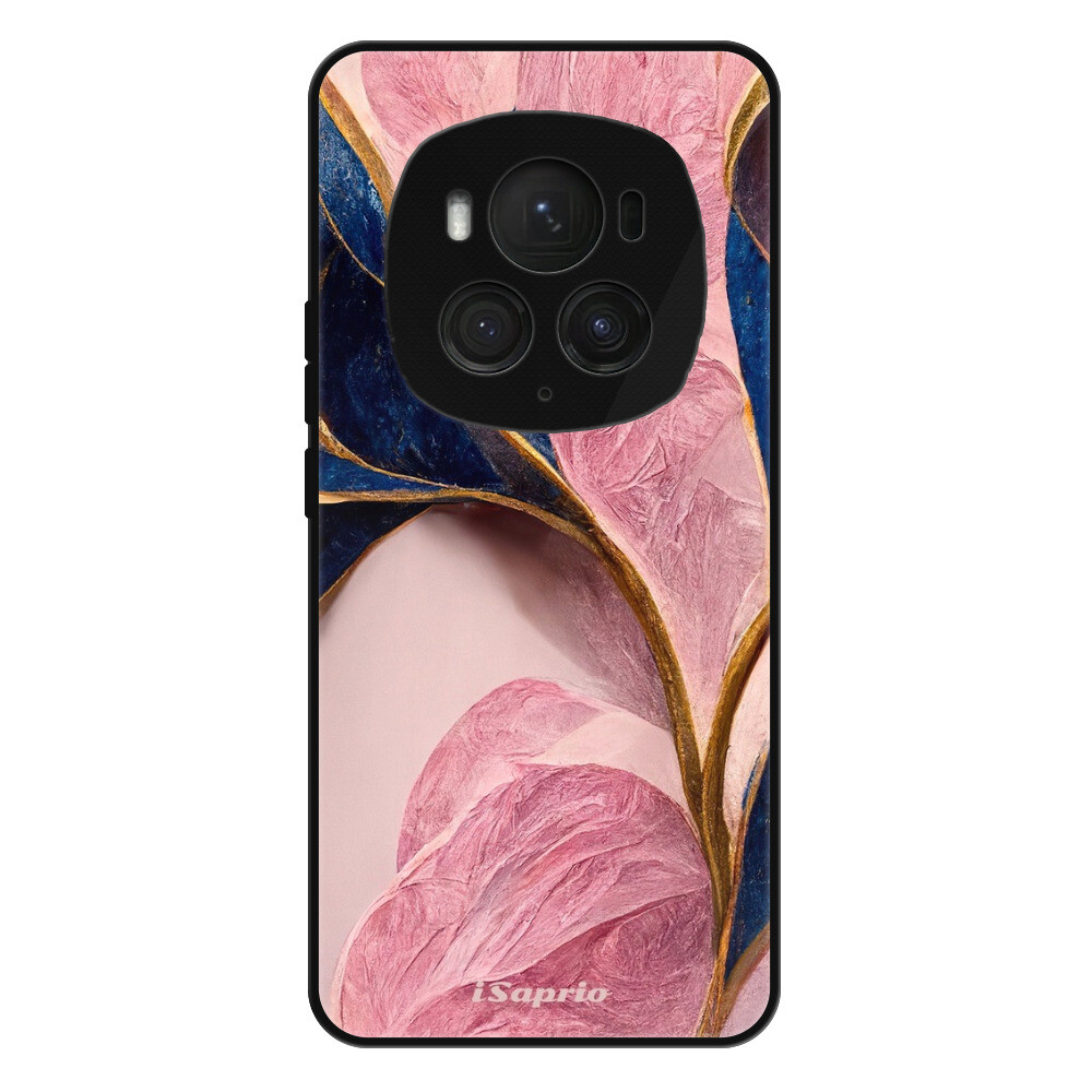 Lesklé puzdro Exclusive iSaprio - Pink Blue Leaves - Honor Magic6 Pro