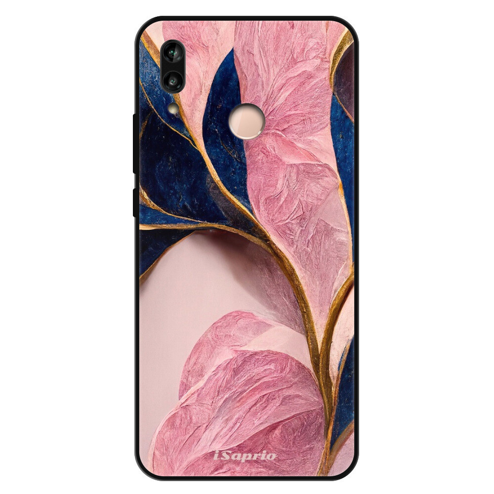 Lesklé puzdro Exclusive iSaprio - Pink Blue Leaves - Huawei P20 Lite