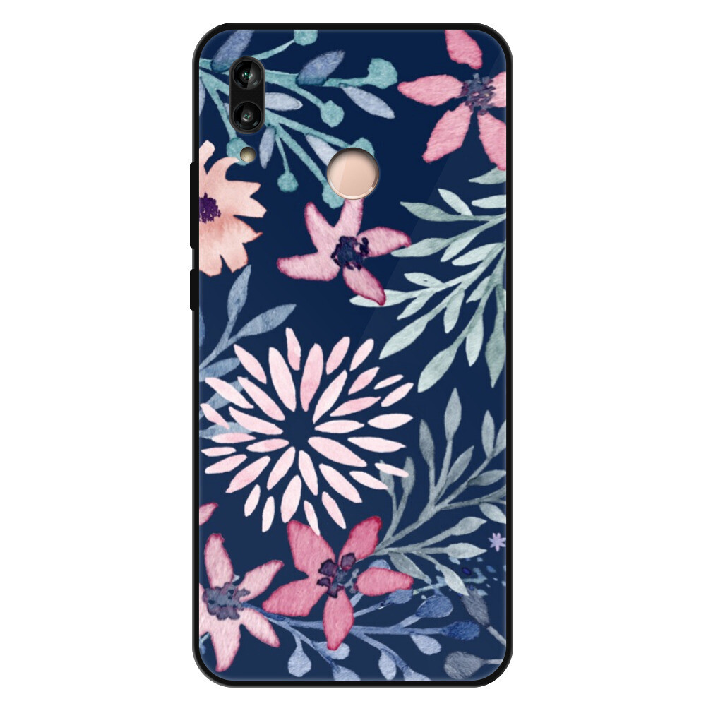 Lesklé puzdro Exclusive iSaprio - Leaves on Blue - Huawei P20 Lite