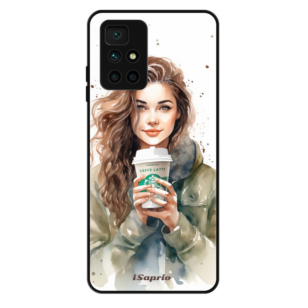 Lesklé puzdro Exclusive iSaprio - Girl With Latte - Xiaomi Redmi 10