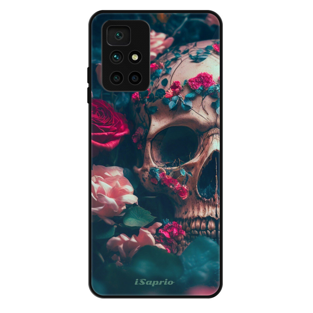 Lesklé puzdro Exclusive iSaprio - Skull in Roses - Xiaomi Redmi 10