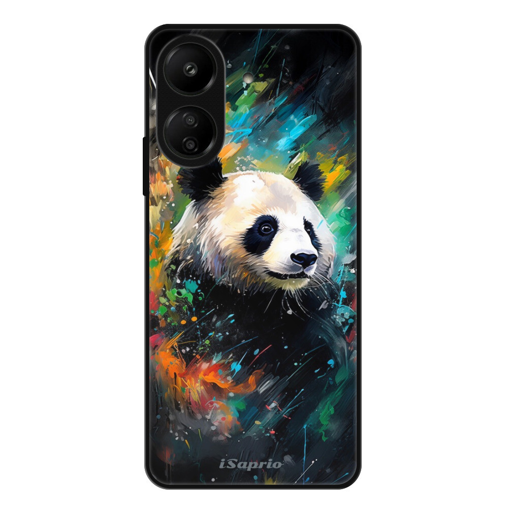 Lesklé puzdro Exclusive iSaprio - Abstract Panda - Xiaomi Redmi 13C
