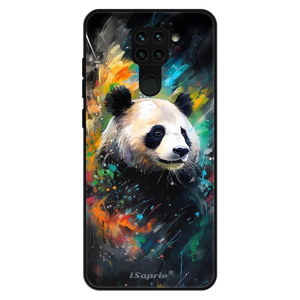 Lesklé puzdro Exclusive iSaprio - Abstract Panda - Xiaomi Redmi Note 9