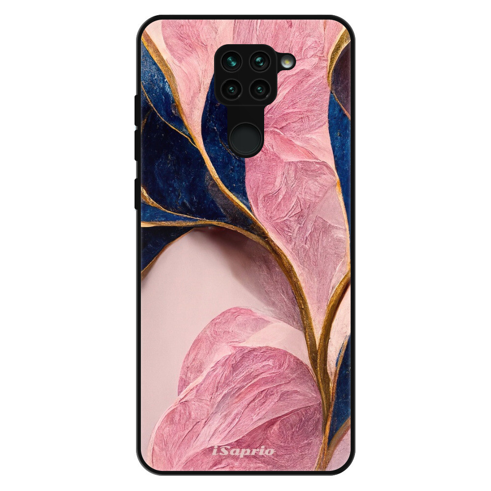 Lesklé puzdro Exclusive iSaprio - Pink Blue Leaves - Xiaomi Redmi Note 9