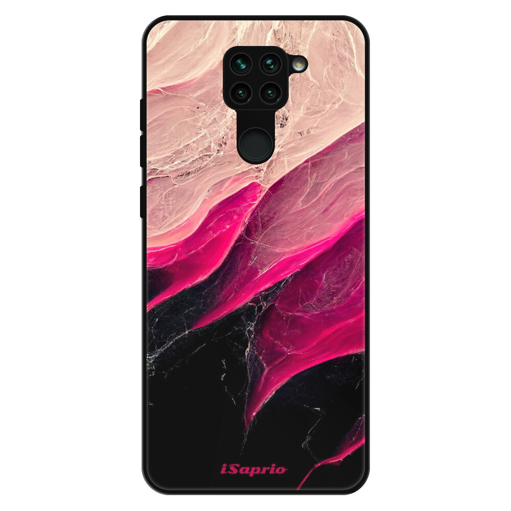 Lesklé puzdro Exclusive iSaprio - Black and Pink - Xiaomi Redmi Note 9