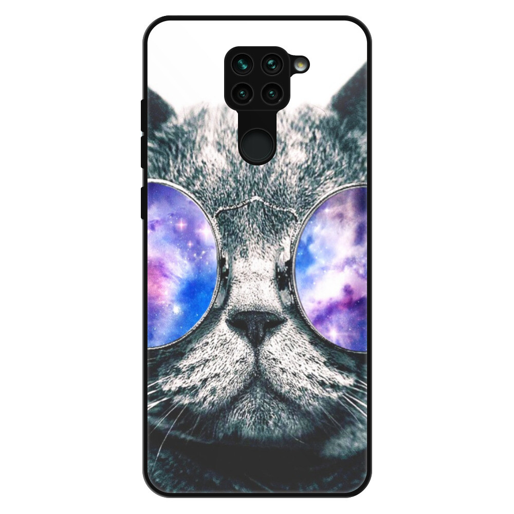Lesklé puzdro Exclusive iSaprio - Galaxy Cat - Xiaomi Redmi Note 9