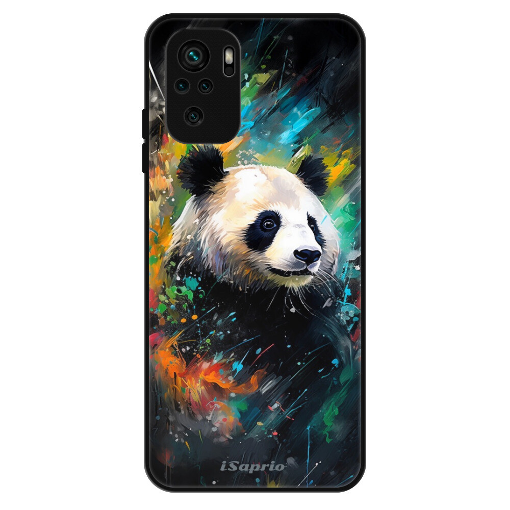 Lesklé puzdro Exclusive iSaprio - Abstract Panda - Xiaomi Redmi Note 10 / Note 10S