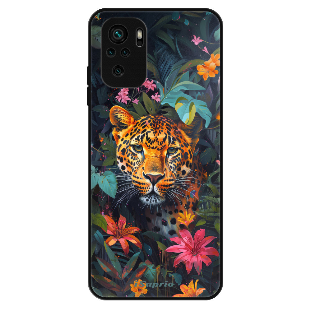 Lesklé puzdro Exclusive iSaprio - Flower Jaguar - Xiaomi Redmi Note 10 / Note 10S