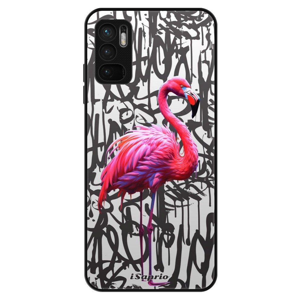 Lesklé puzdro Exclusive iSaprio - Flamingo Graffiti - Xiaomi Redmi Note 10 5G