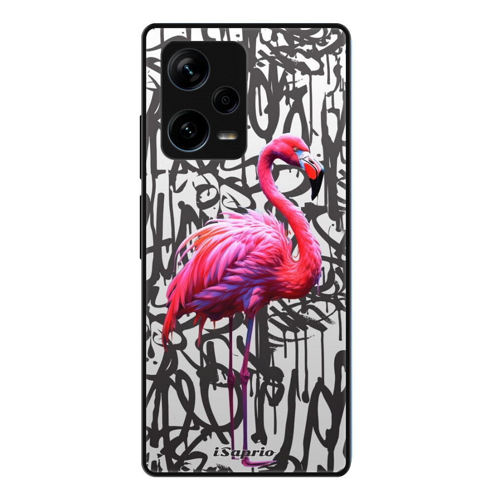 Lesklé puzdro Exclusive iSaprio - Flamingo Graffiti - Xiaomi Redmi Note 12 Pro+ 5G