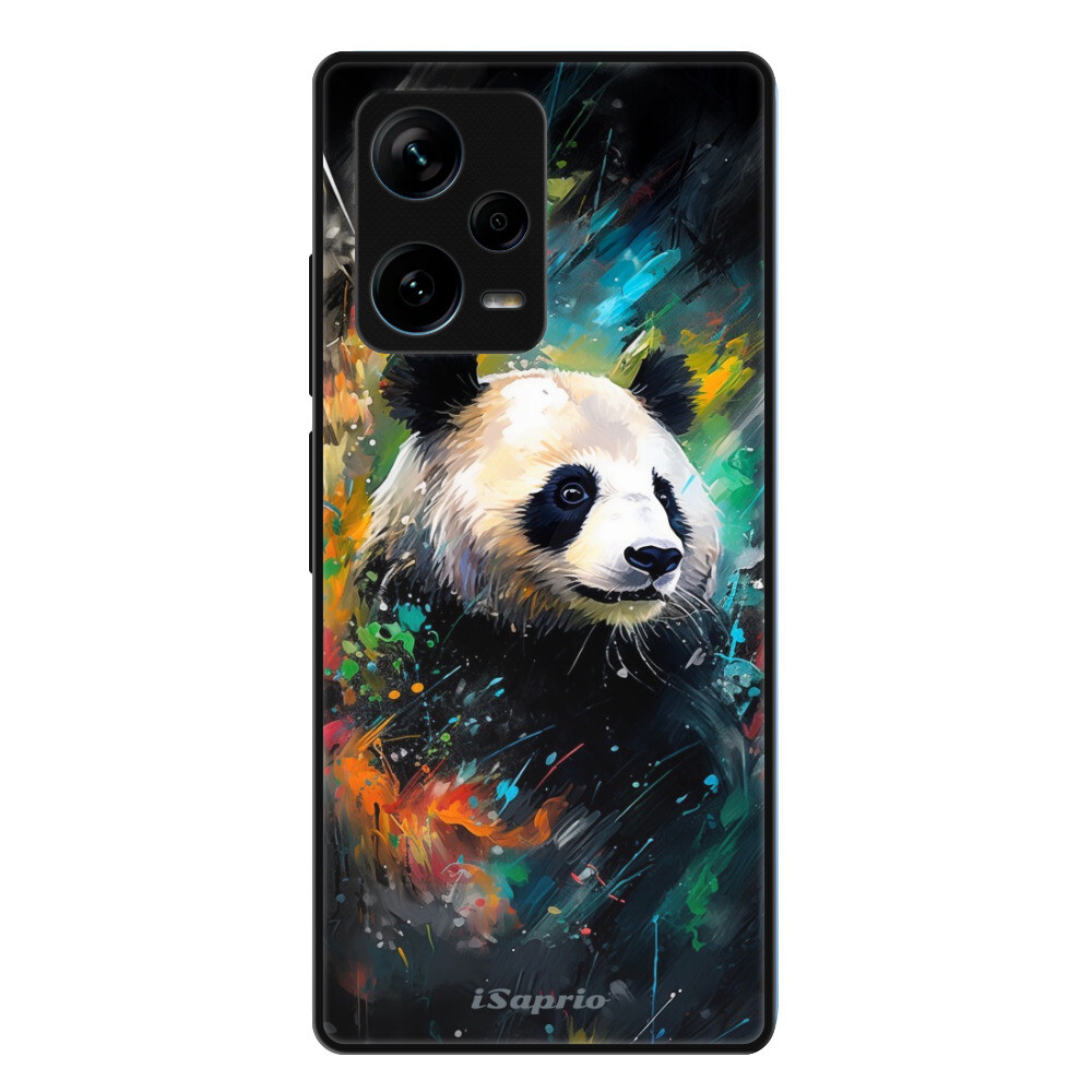 Lesklé puzdro Exclusive iSaprio - Abstract Panda - Xiaomi Redmi Note 12 Pro+ 5G
