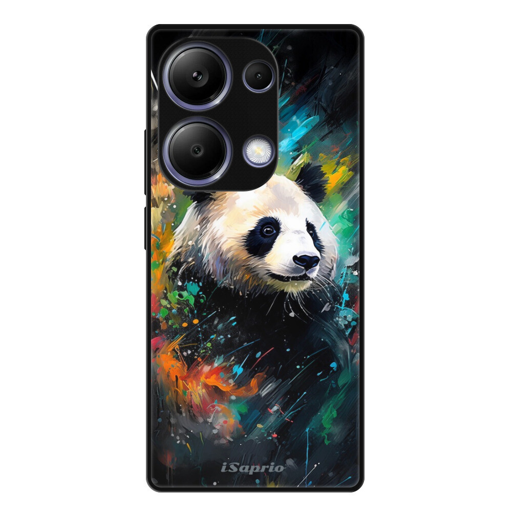 Lesklé puzdro Exclusive iSaprio - Abstract Panda - Xiaomi Redmi Note 13 Pro