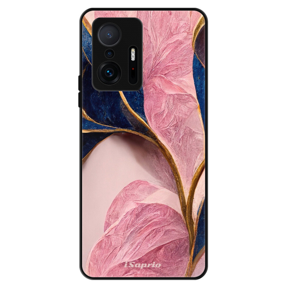 Lesklé puzdro Exclusive iSaprio - Pink Blue Leaves - Xiaomi 11T / 11T Pro