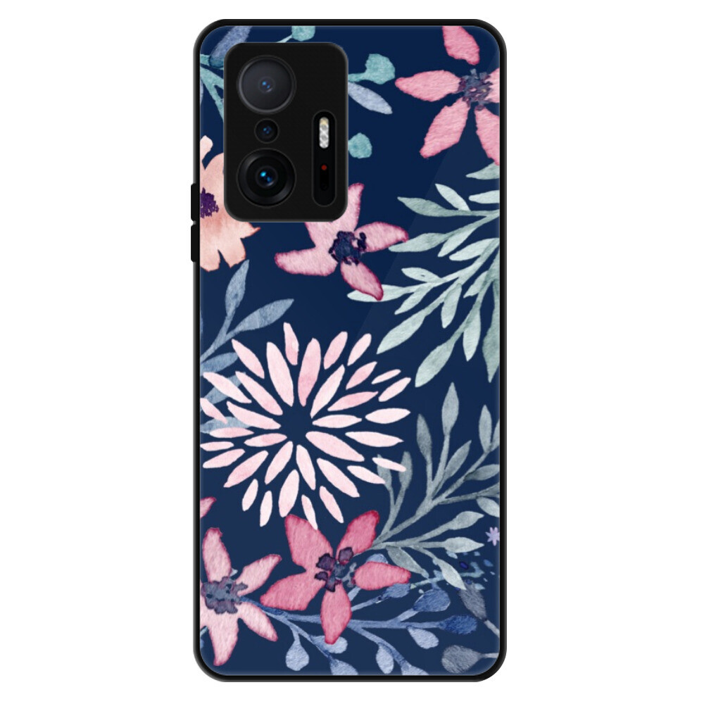 Lesklé puzdro Exclusive iSaprio - Leaves on Blue - Xiaomi 11T / 11T Pro