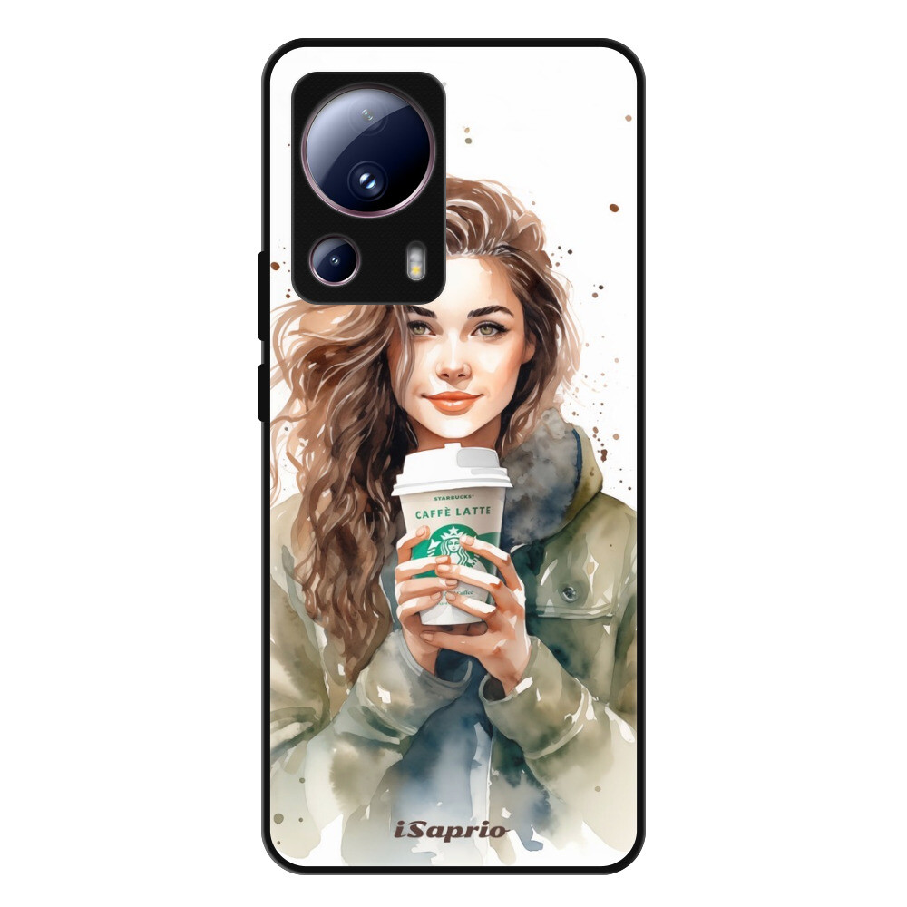 Lesklé puzdro Exclusive iSaprio - Girl With Latte - Xiaomi 13 Lite