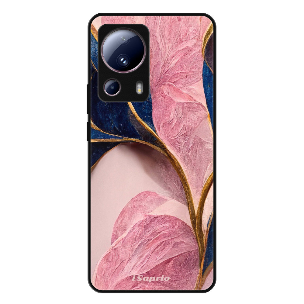 Lesklé puzdro Exclusive iSaprio - Pink Blue Leaves - Xiaomi 13 Lite