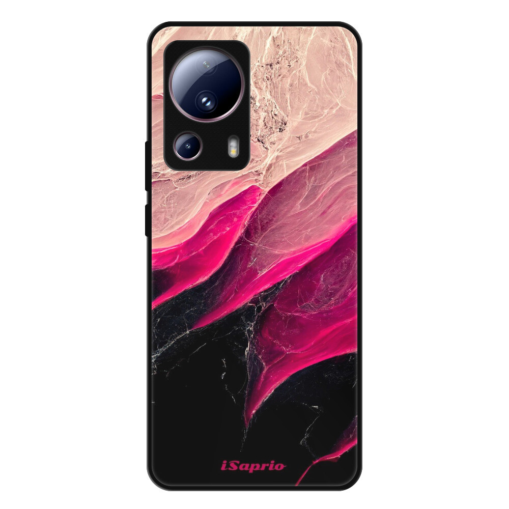 Lesklé puzdro Exclusive iSaprio - Black and Pink - Xiaomi 13 Lite