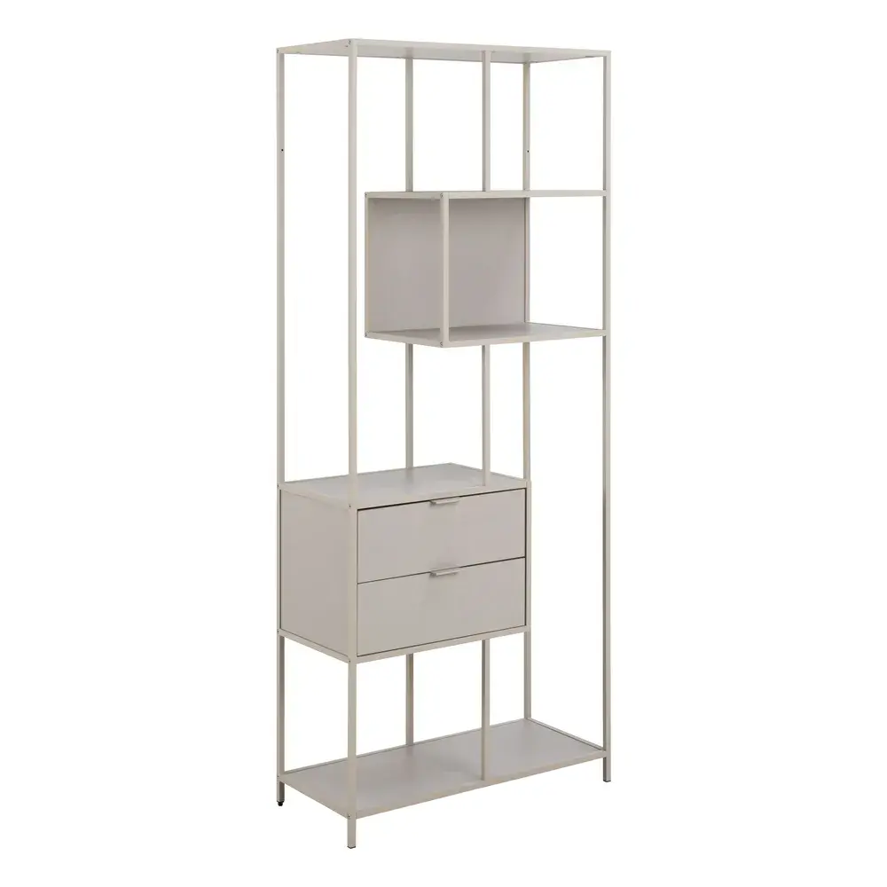 Knihovna SEAFORD II 185 cm šedá