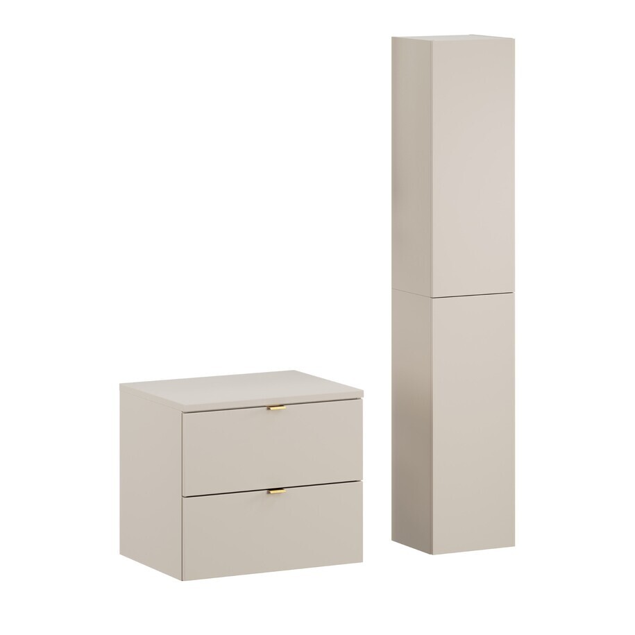 Koupelnová sestava Dalia Cashmere s deskou a skříňkami 60 cm kašmírová