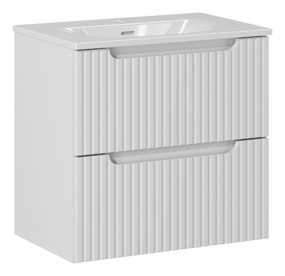 Koupelnová skříňka Nova White II Sky se zápustným umyvadlem 60 cm bílá
