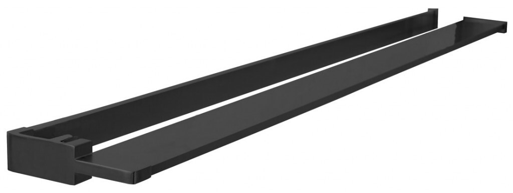 SAPHO - Polička na walk-in sprchovú zástenu, 142cm, čierna mat EG1425