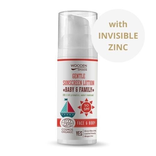 WoodenSpoon Akcia spotreba 05/2025  Opaľovacie telové mlieko Baby & Family SPF 50 WoodenSpoon 50ml-1 50 ml