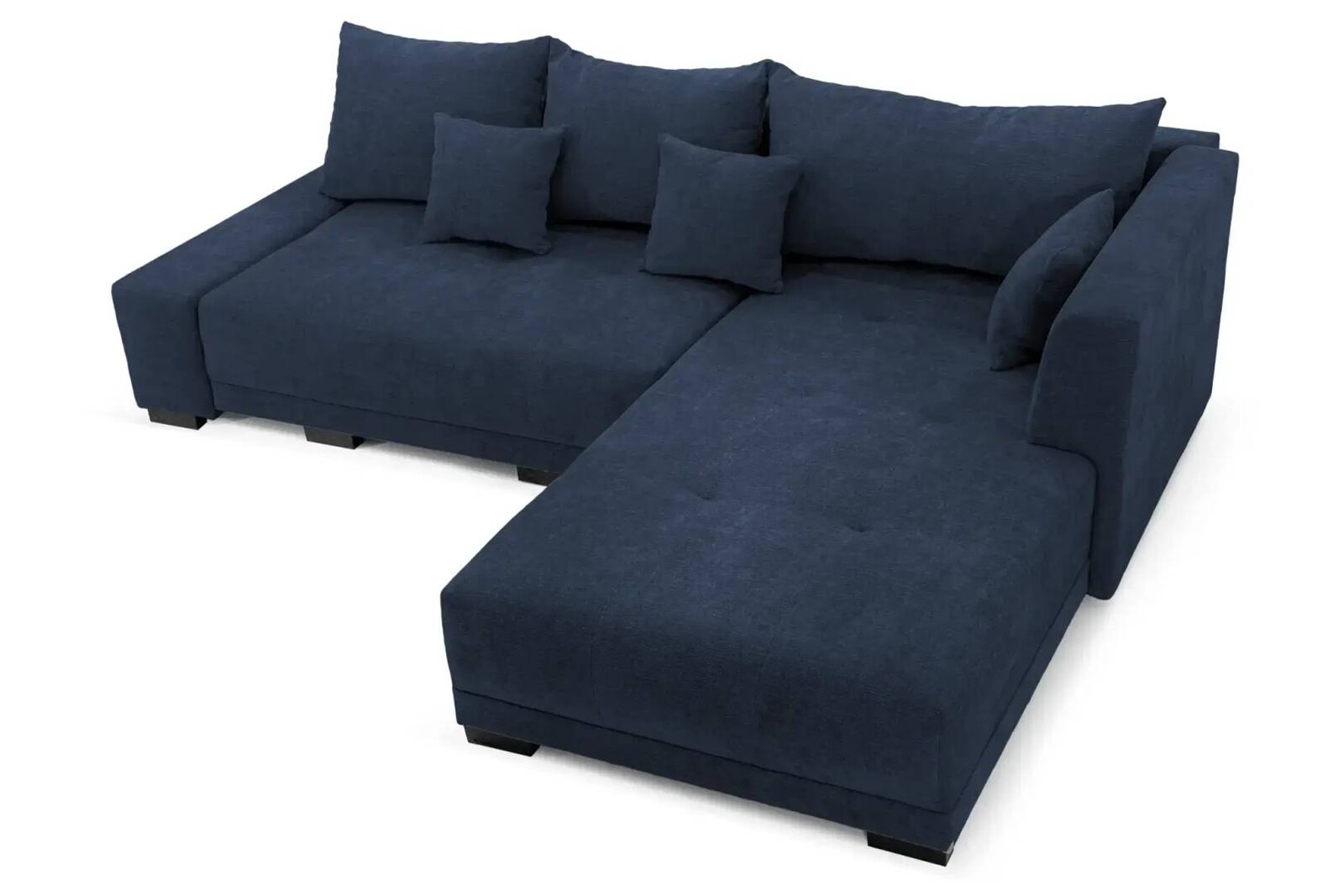 Sofiland LaMASIA - tmavomodrá - univerzálna ľavá / pravá rohová pohovka - v tvare L s funkciou spania a úložným priestorom