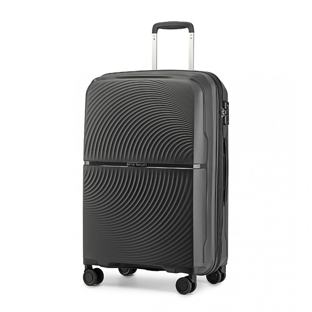 KONO kabínová batožina BRITISH TRAVELLER Polypropylén - čierna - 97L